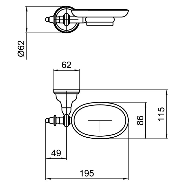 AM500101065 Мыльница Webert Ottocento - Вид №1