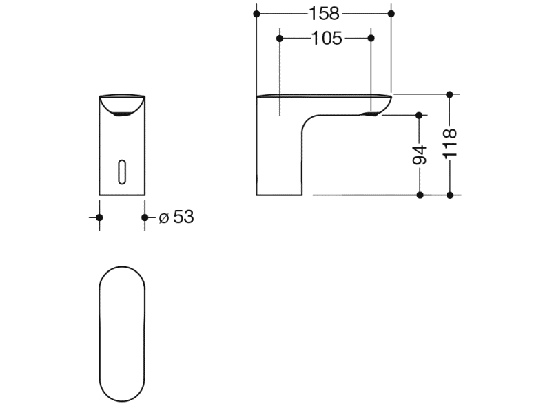 AQ1.12S20040 Сенсорный электронный кран HEWI Kids - Вид №3