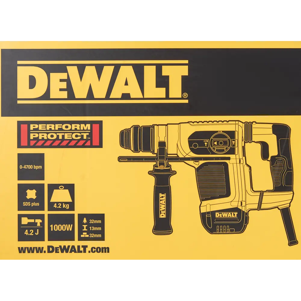 Перфоратор SDS-plus DeWalt D25413K, 1000 Вт, 4.2 Дж STLM-2131816 - Вид №6