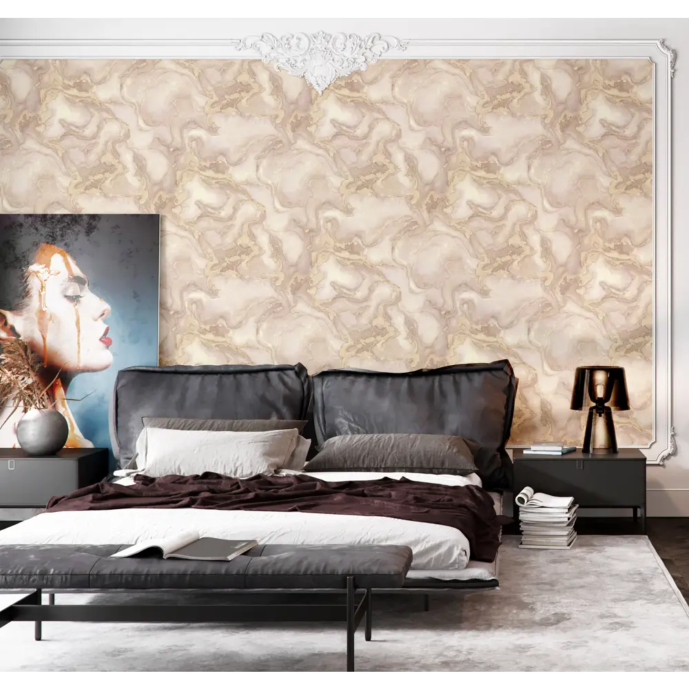Обои флизелиновые Ovk Design D.Langer Ave бежевый 1.06 м 10663-02 88915285 STLM-2093049 Set 1 marble - Вид №2