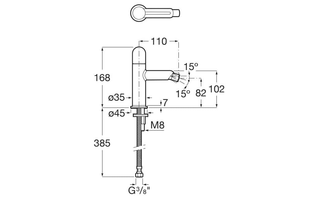 Смеситель для биде с поворотным горлышком Roca Nu ARCH-00024005 - Вид №4