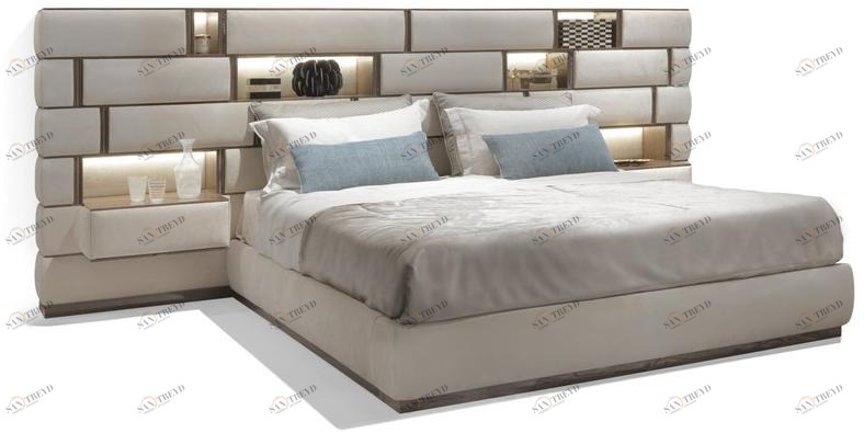 Visionnaire Двуспальная кровать с обивкой из ткани sun-id-1516670