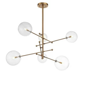 Люстра подвесная коричневая ST Luce Sandro SL1205.303.06 ST LUCE ДИЗАЙНЕРСКИЕ, SANDRO 00-3834576 Коричневый;прозрачный