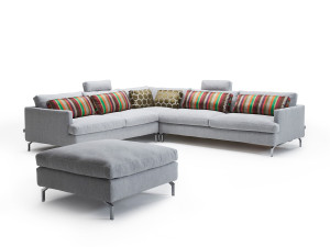 Тканевый съемный модульный угловой диван