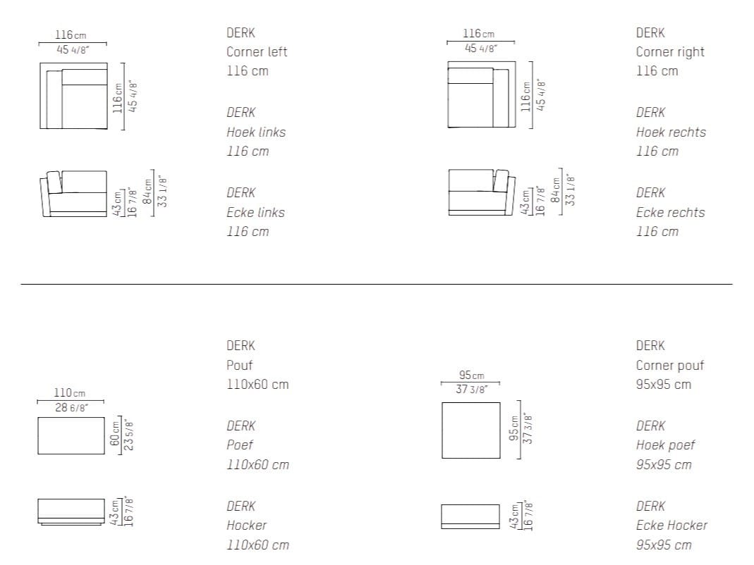 Съемный тканевый диван с полуостровом Piet Boon DERK ARCH-00115747 - Вид №6