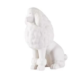 Фигурка декоративная из керамики Пудель, белая