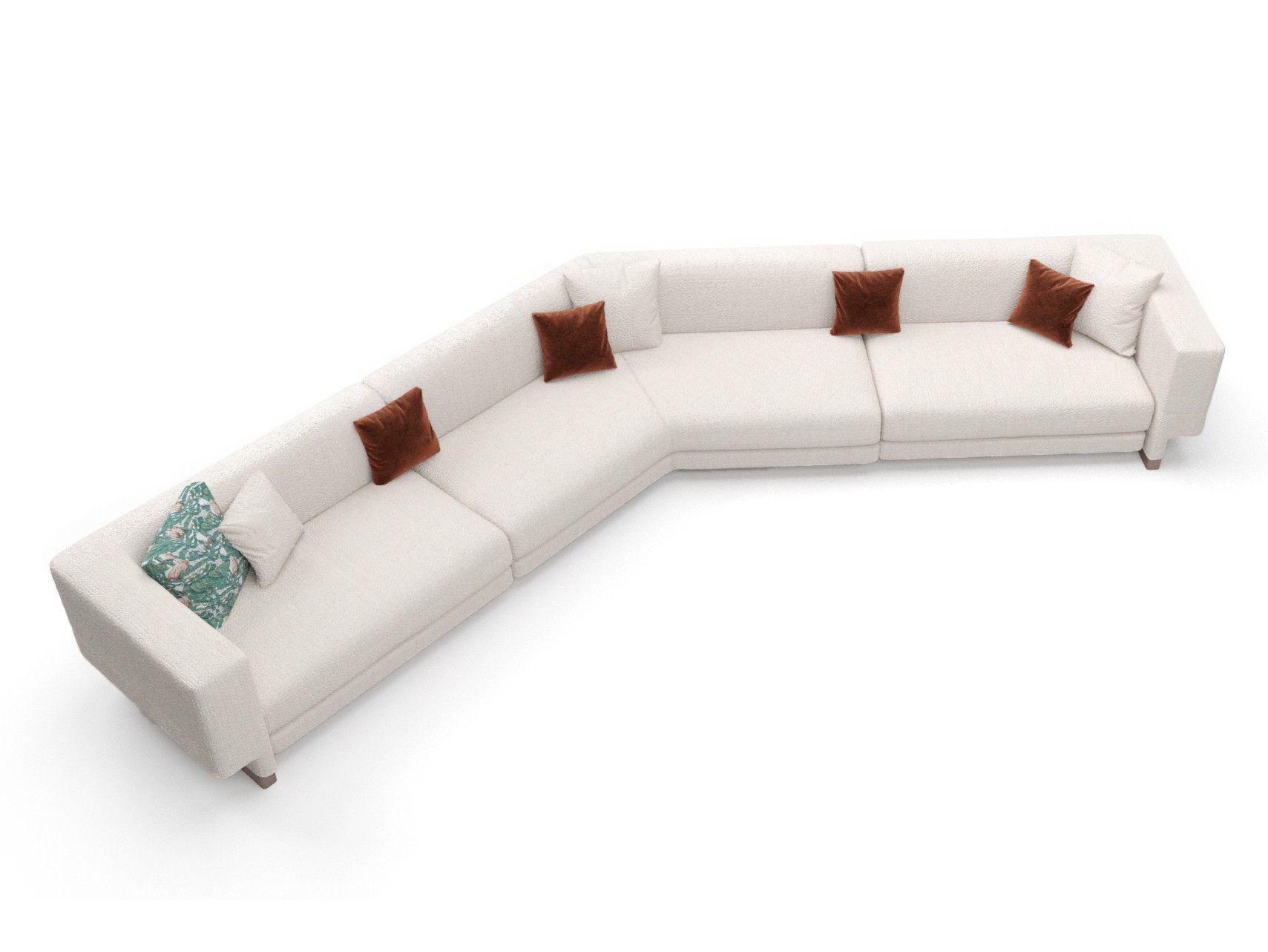 Съемный модульный диван из ткани Gallotti&Radice ELISSA ARCH-00033138 - Вид №1