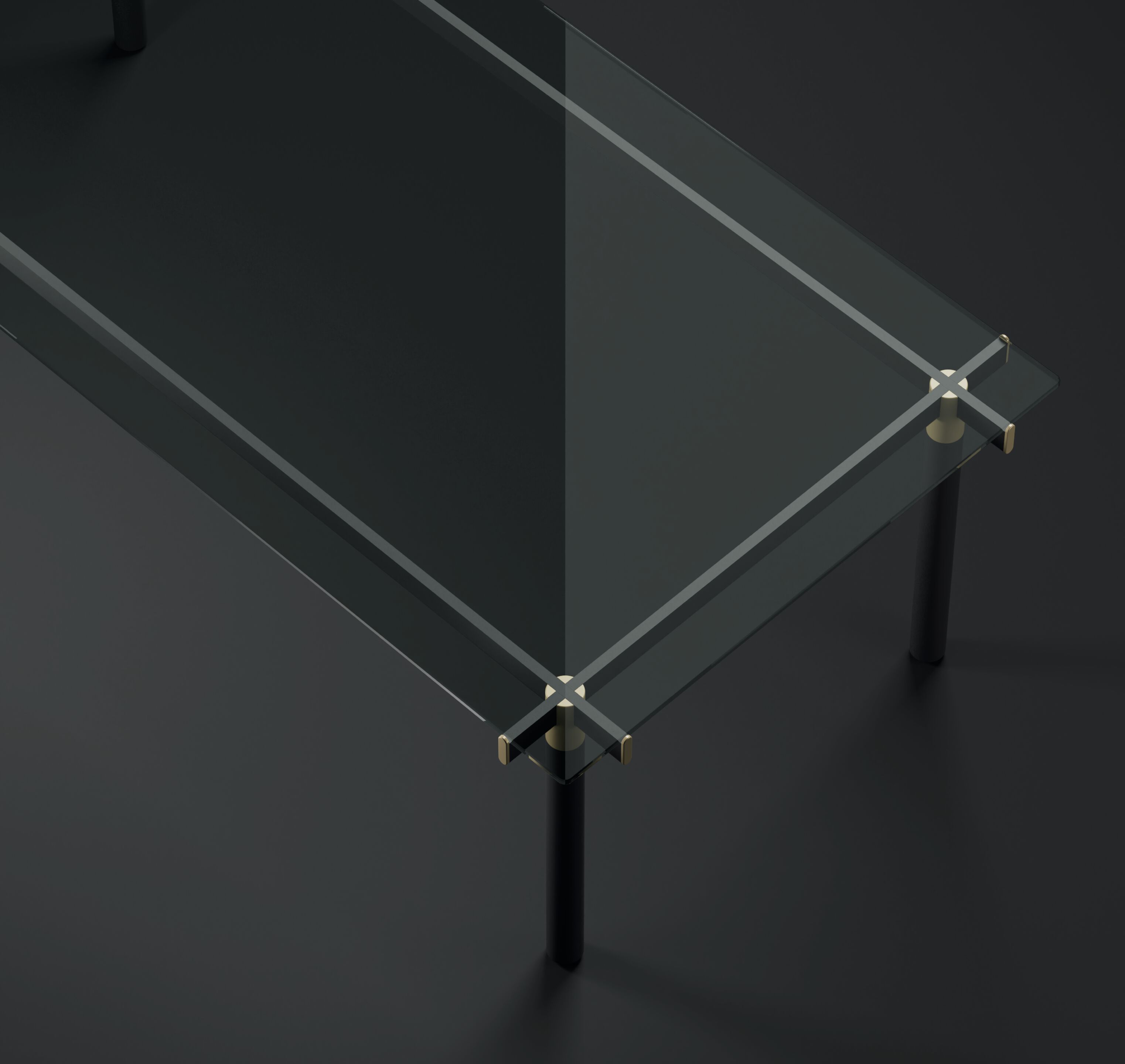 Прямоугольный стол для совещаний из стекла и металла FANTONI Decumano ARCH-00112180 - Вид №4