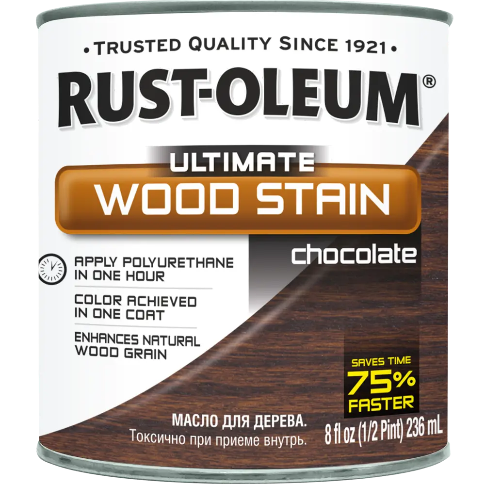 Масло тонирующее Ultimate цвет шоколад 0.236 л RUST-OLEUM STLM-2109064 - Вид №1