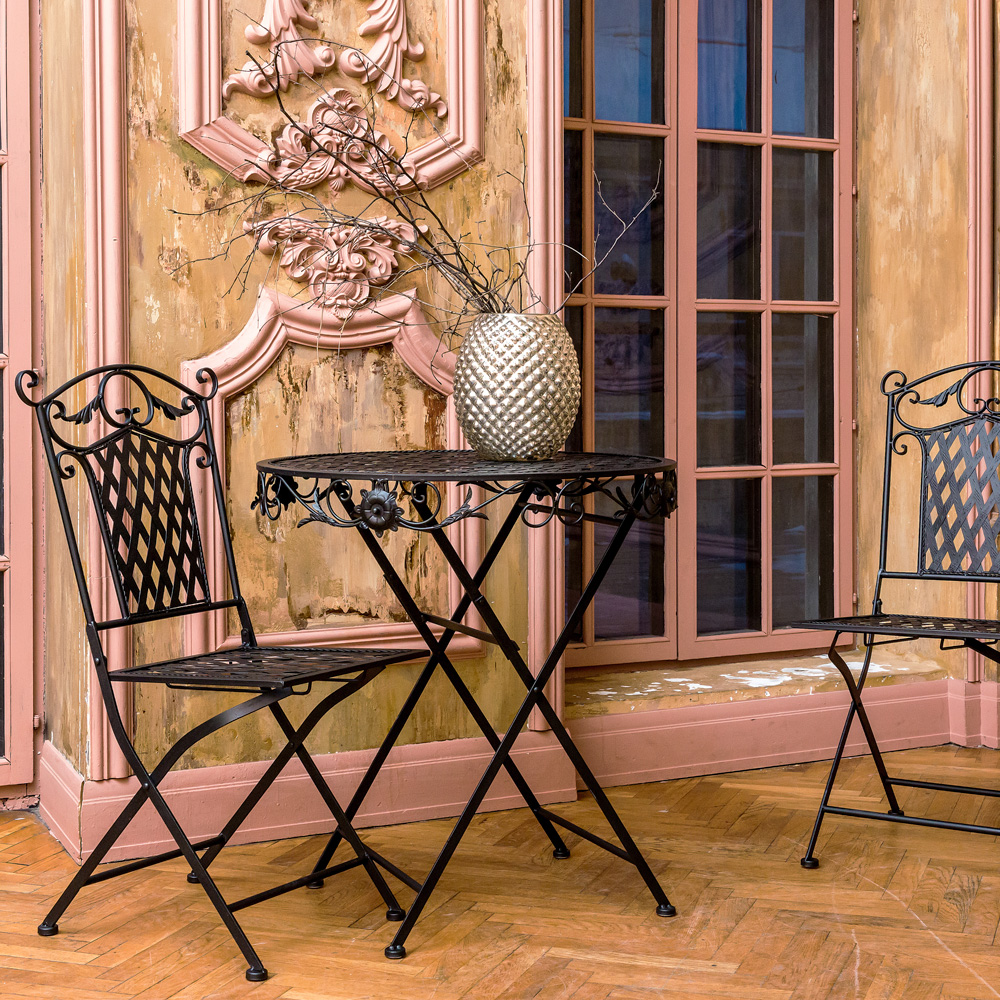 Складной столик кофейный черный антик «Ницца» BYOBJECT  130181 Черный Object Desire  - Вид №1