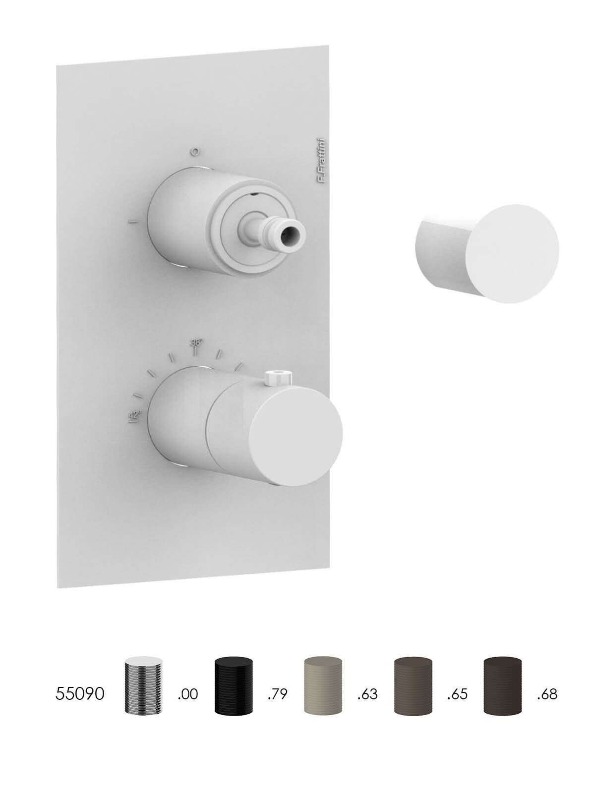 Встраиваемый термостатический смеситель для душа с 2 отверстиями Rubinetterie Frattini ARCH-00045320 - Вид №15