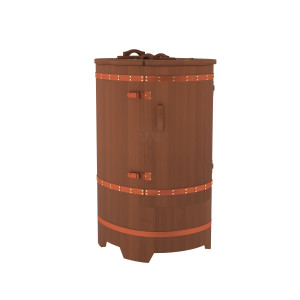 883 Фитобочка прямая "Премиум" цвет вишня, покрытие тиковым маслом, фурнитура 007 Alyarus