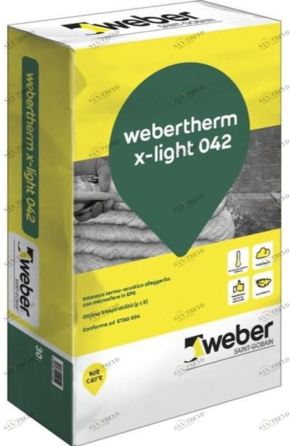 Saint-Gobain Weber Термоакустическая штукатурка, осветленная микросферами eps Webertherm sun-id-1454616