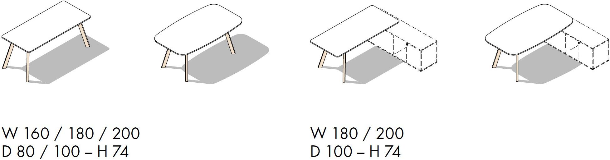 Sinetica Рабочий стол из дерева со встроенной полкой Stay sun-id-1470519 - Вид №2