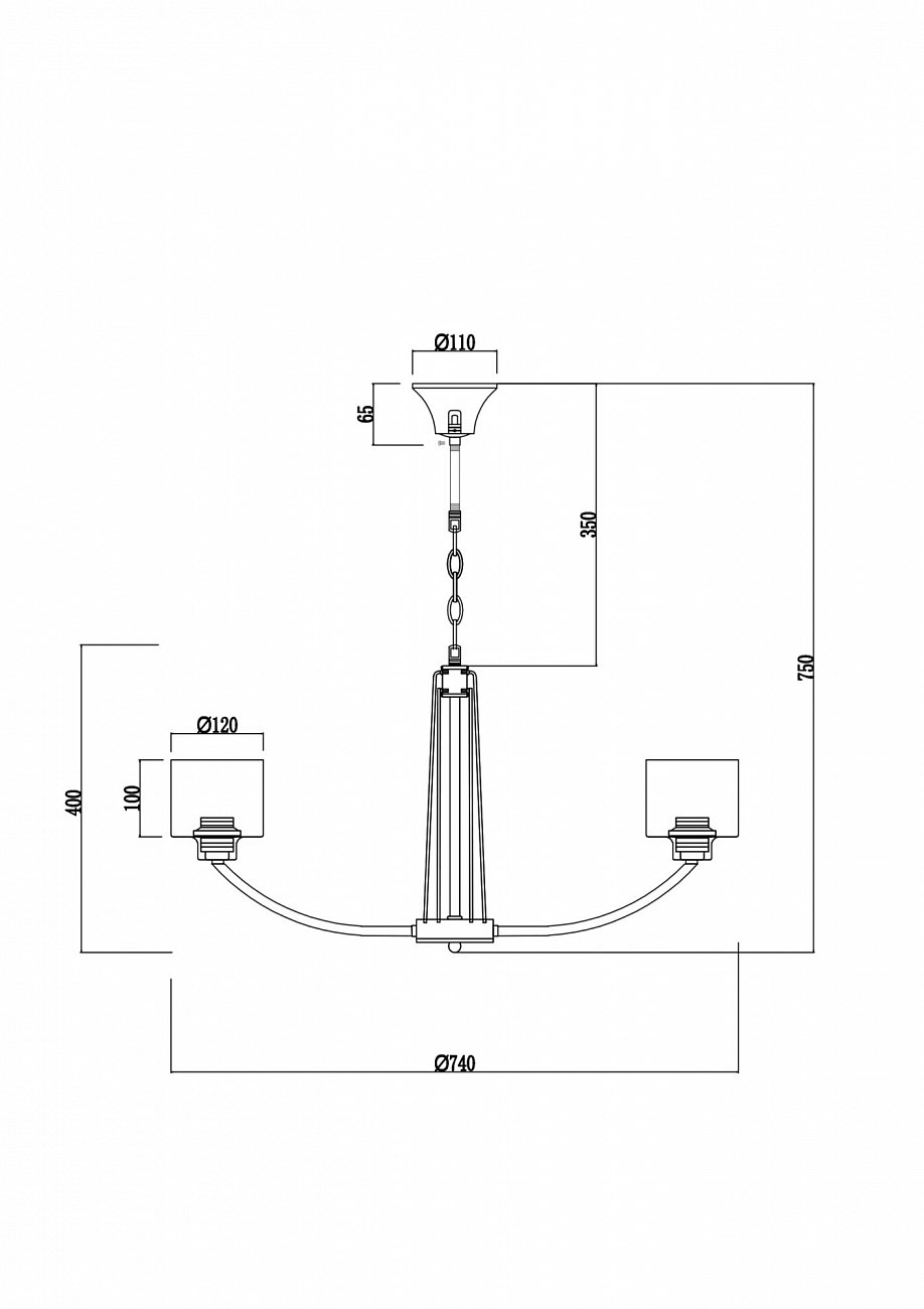 Люстра подвесная черная Teodora FR5003PL-08B FREYA MODERN 00-3956390 Черный - Вид №1