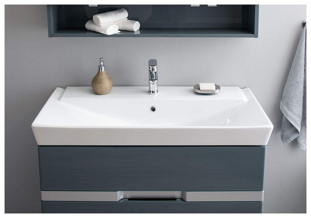 Тумба с раковиной Aquanet Виго 100 сине-серый 0018336100168784 - Вид №8