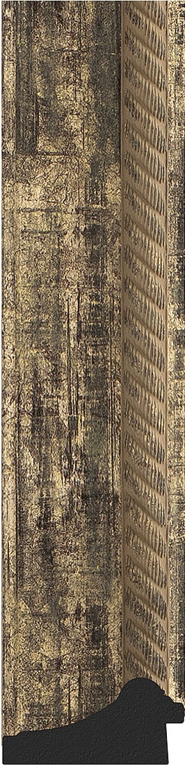 BY 7124 Зеркало в багетной раме - старое дерево с плетением 70 mm EVOFORM Octagon - Вид №3