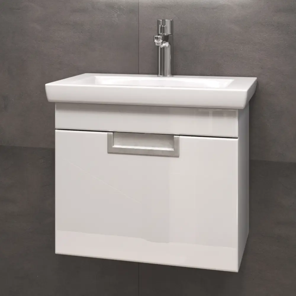 Тумба Vigo Vento Colour подвесная для ванной 47 см белая глянцевая 89380946 STLM-1505823 - Вид №8