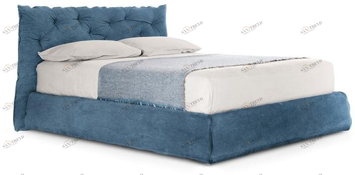 PIANCA Двуспальная кровать с обивкой из ткани с тафтинговым изголовьем sun-id-1382501