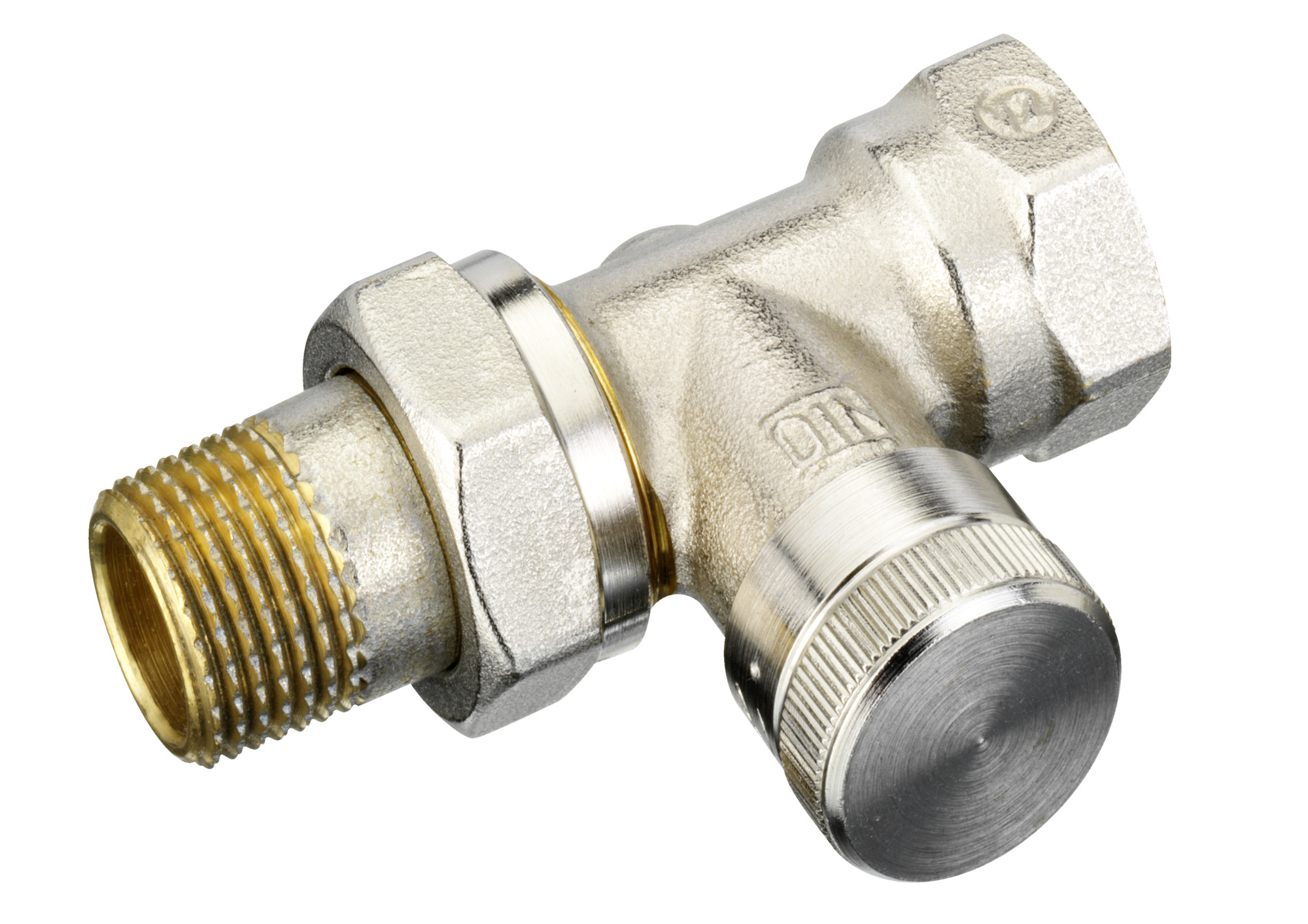 Danfoss Клапан RLV для бокового присоединения к радиатору Клапан запорный угл. никелир. RLV Ду 15 003L0143  - Вид №6