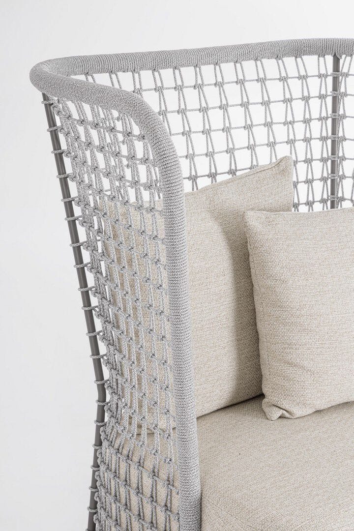 Веревочное и тканевое садовое кресло с высокой спинкой BIZZOTTO Kollar ARCH-00043118 - Вид №10