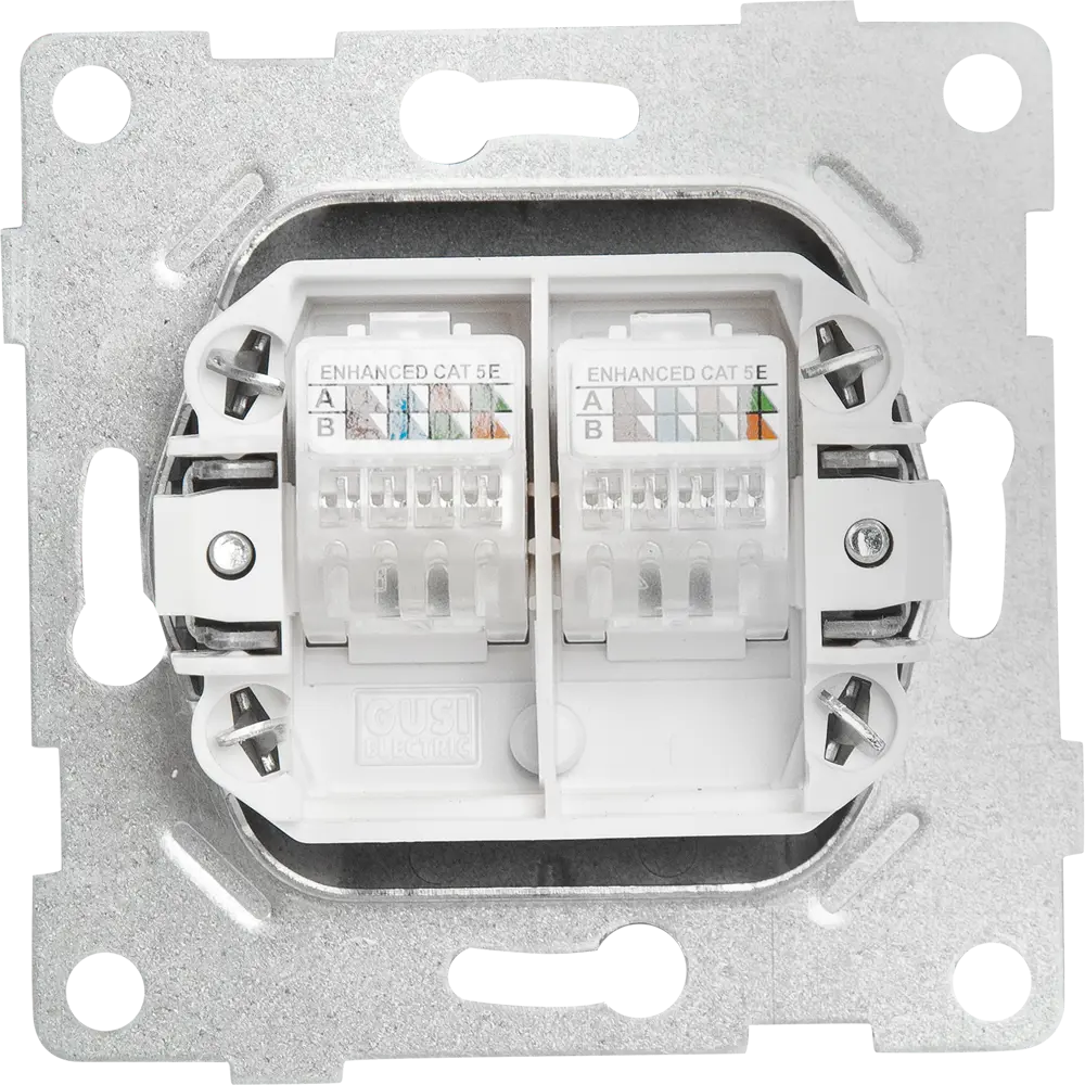 Телефонная розетка GUSI Electric двойная встраиваемая графит 83864450 Ugra STLM-0045228 - Вид №2