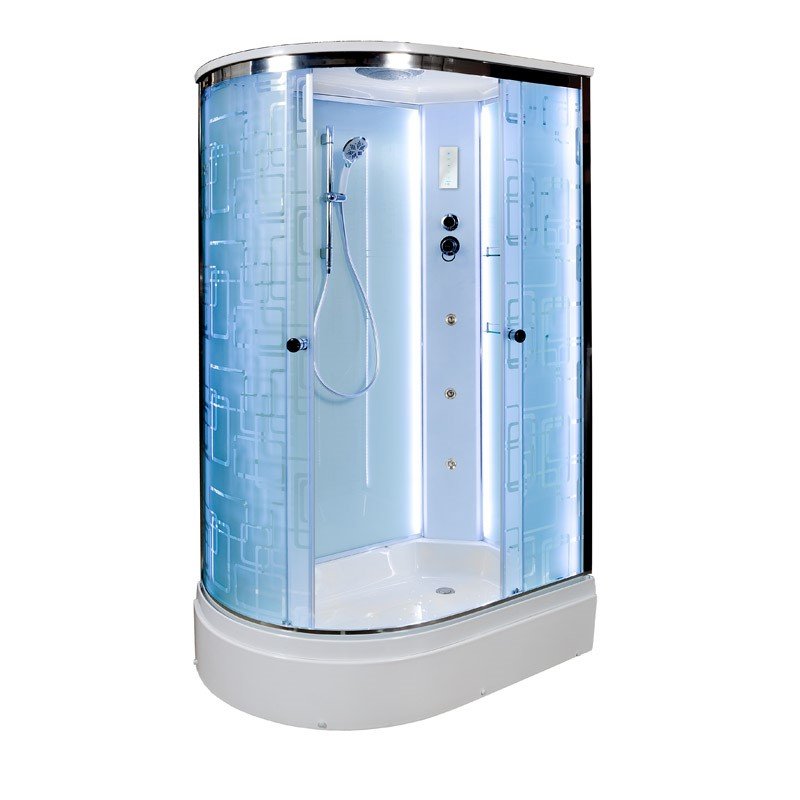 L 920 R с гидромассажем Душевая кабина DETO Серия L ЕМ2712 R LED с гм.