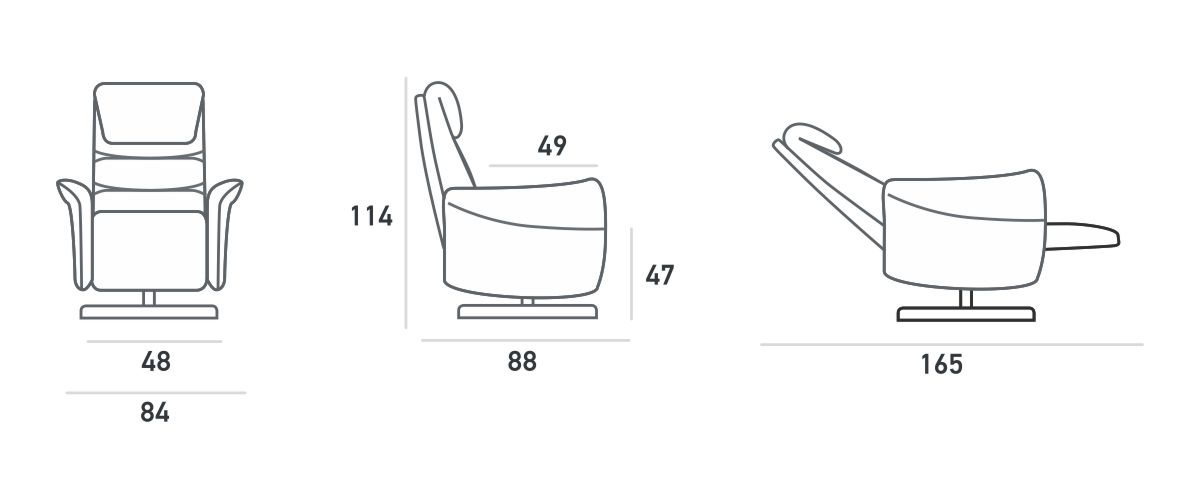 Поворотные Кресло Lift-Relax Lift 2 Motori  Spaziorelaxitalia  Ginevra Ginevra Lift 2 Motori  - Вид №4
