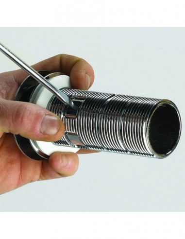 122900 000 00  Универсальный слив Cut & Click для умывальника, с фиксированным или фиксированным клапаном, переключаемый, h. 100 мм, хром Valentin Хром  - Вид №3