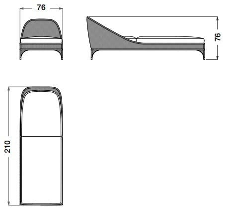 Садовая кровать из дерева и ткани CPRN HOMOOD открытый ARCH-00009119 - Вид №1