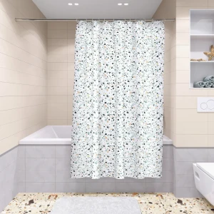 Штора для ванной LEMER Terrazzo - стильная защита от брызг 180x200 см 85200841