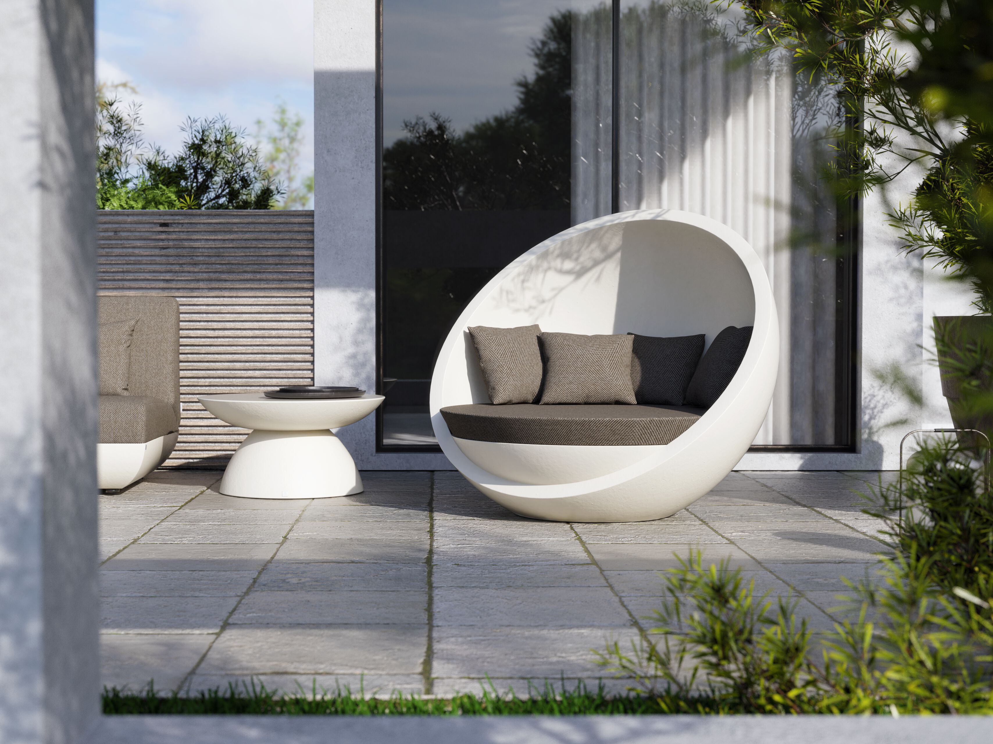 Круглая Садовая кровать из стекловолокна GANSK Бола ARCH-00000488 - Вид №3