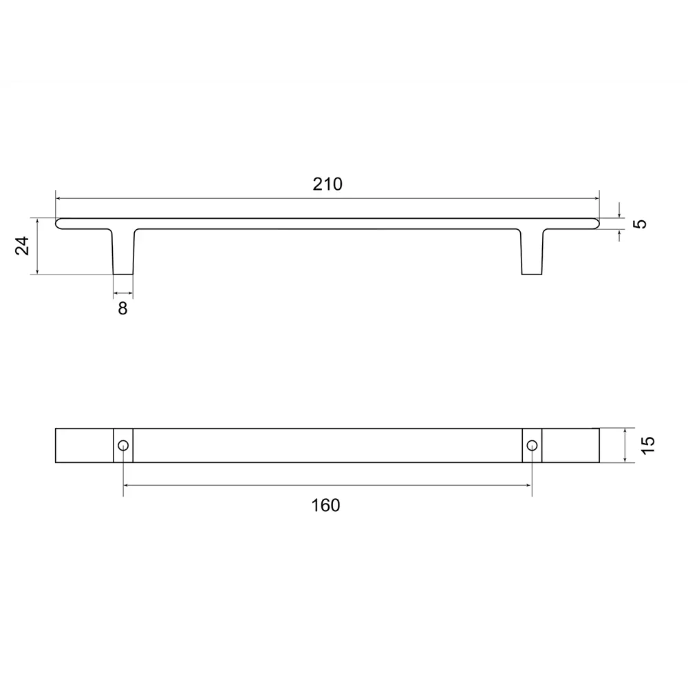 Мебельная ручка-скоба Culina матовая бронза 160 мм 88660041 STLM-2003905 PALLADIUM  - Вид №2