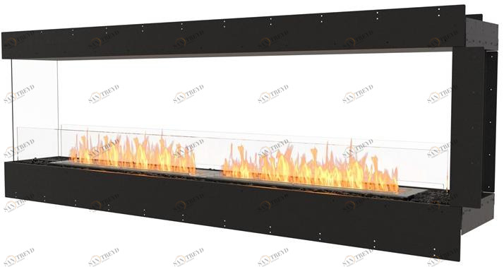 EcoSmart Fire Стальная каминная топка на биоэтаноле с панорамным остеклением Flex peninsula fireplaces sun-id-1362560