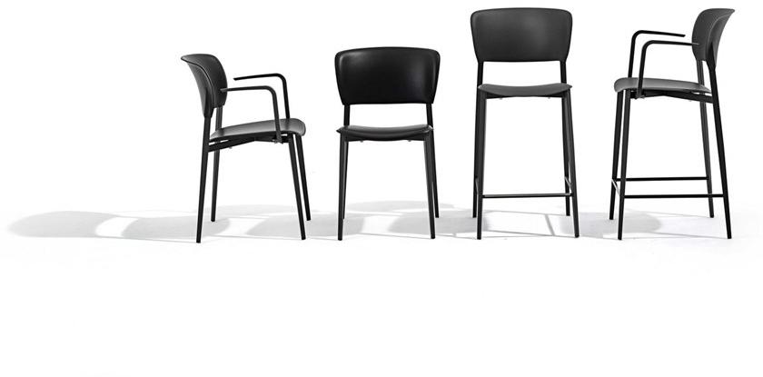 Desalto Табурет высокий полипропиленовый с подлокотниками Ply 728 - Вид №1