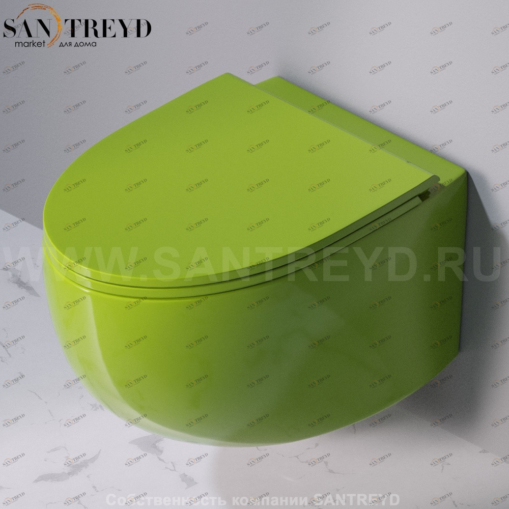 S555T0R0V6.121 Подвесной унитаз настенный Зеленый A. e T. Italia Dot Италия AeT ITALIA DOT 2.0