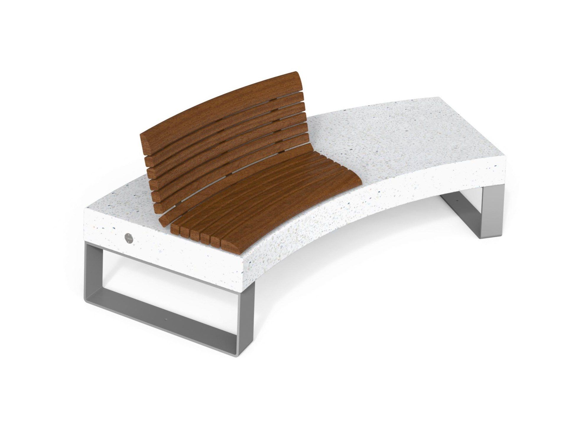 Изогнутая скамья HPC со спинкой Metalco DIAMANTE ACCESSORIES W ARCH-00122770