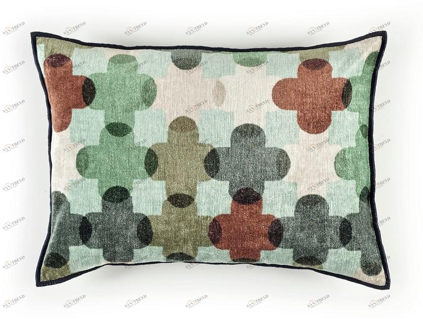 Élitis Подушка из бархата с рисунком sun-id-1472911