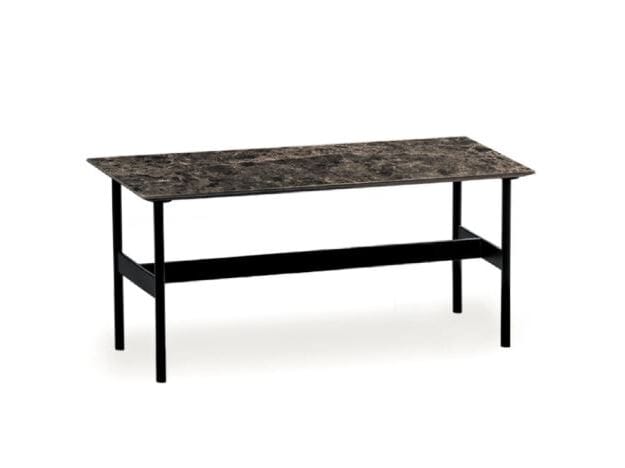 Прямоугольный стеклянный журнальный столик с мраморным эффектом Devina Nais TETRIS ARCH-00089338