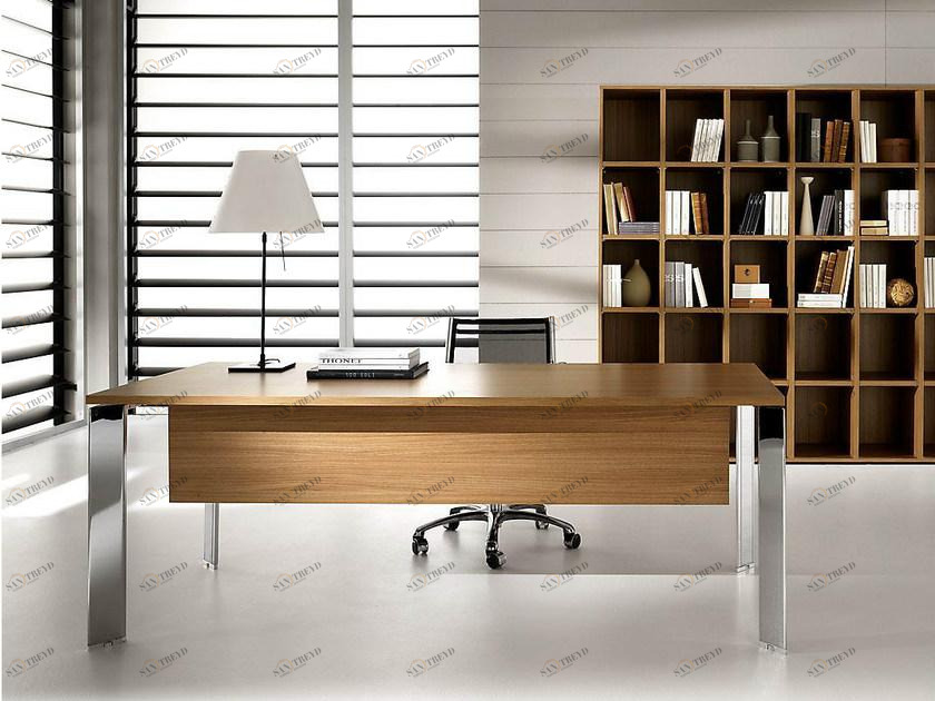 IFT Прямоугольный рабочий стол из стали и дерева Pratiko sun-id-1492356