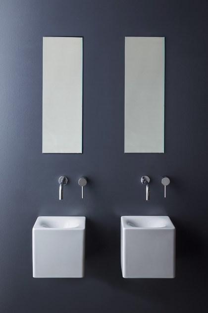 1521 Подвесная раковина настенная овальная Scarabeo Ceramiche Cube белая - Вид №1