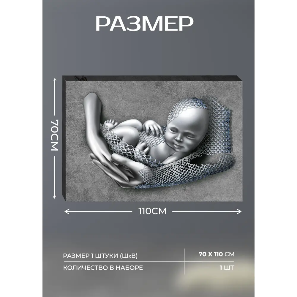 Картина на холсте Семейные узы 110x70 см 87233202 STLM-2064484 FBRUSH  - Вид №3