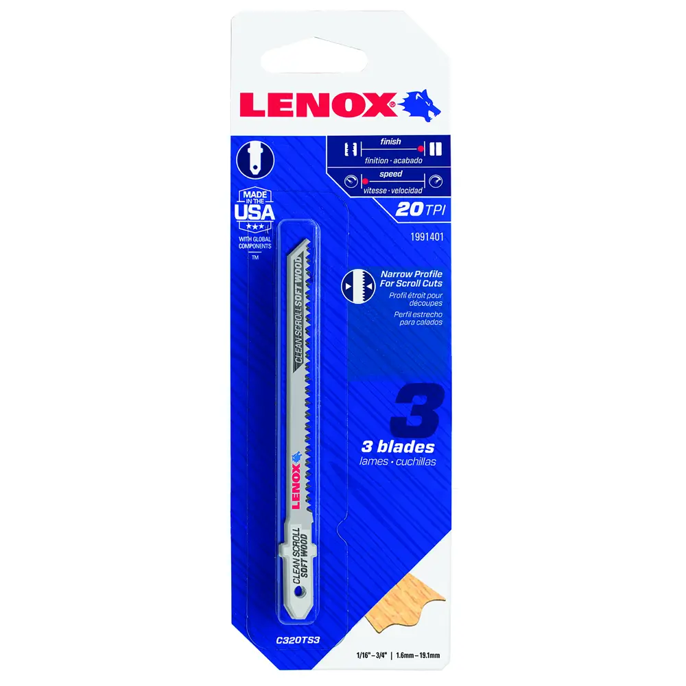 Пилки для лобзика по твёрдой древесине Lenox C320TS, 3 шт STLM-2018229 - Вид №4