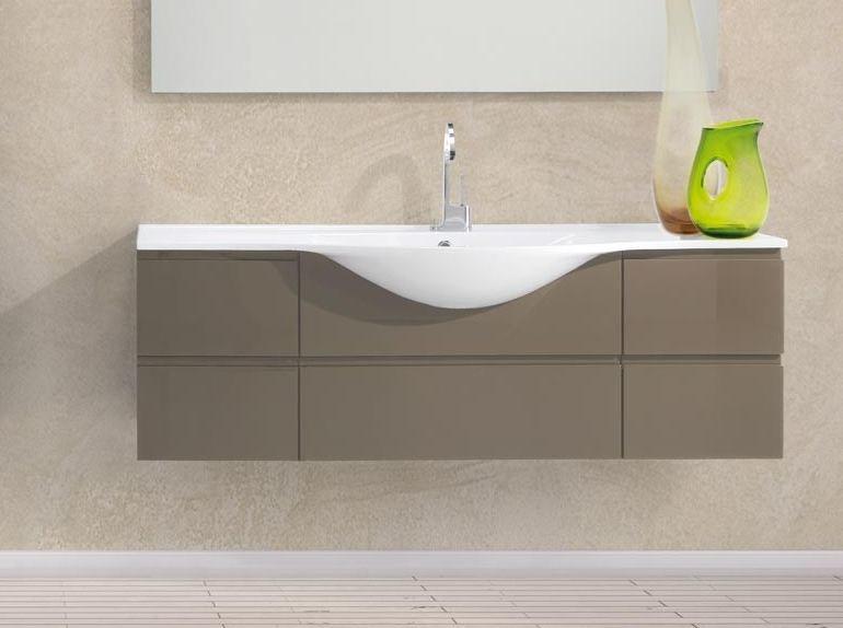 LASA IDEA Тумба под умывальник одинарная настенная, лакированная Vanity sun-id-1490575 - Вид №1