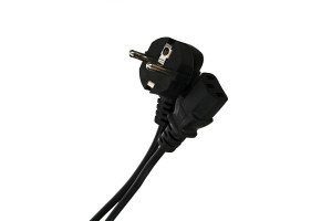16199482 Компьютерный кабель розетка 220V угловая Евровилка VDE 3G*0,5mm2 3,0m Aopen ACE021-3M AOpen/Qust