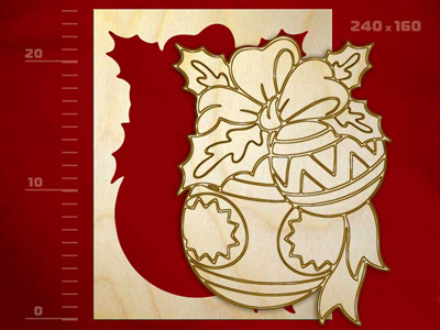 131106 Заготовка для декорирования Раскраска-трафарет ШАРИКИ Полноцвет 