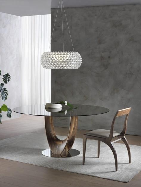 Pacini & Cappellini Круглый стол из дерева и стекла  5494  - Вид №2