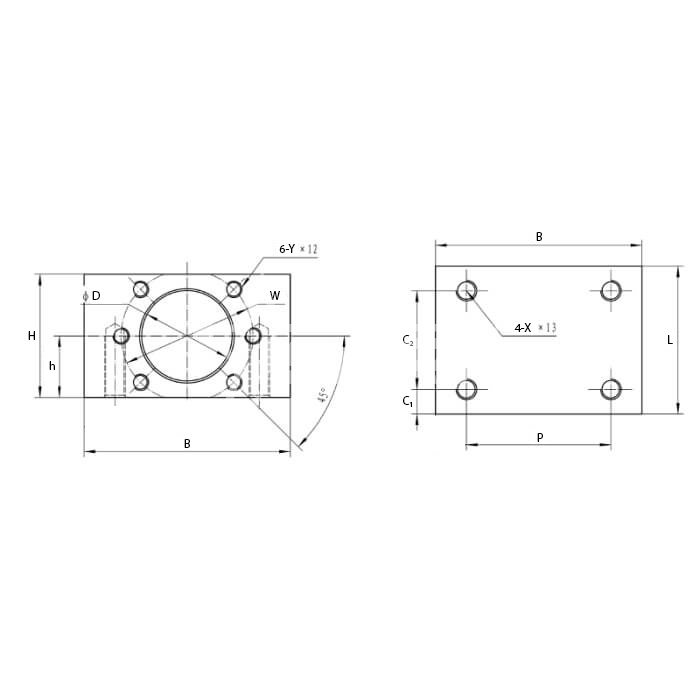 IS377 Держатель для гайки ШВП DSG1204 ISKRA  - Вид №1