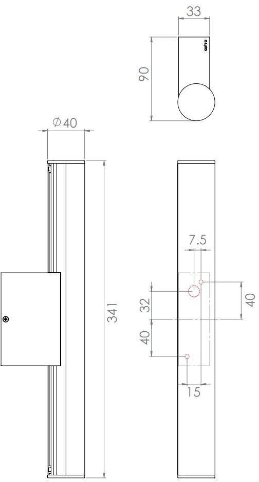 Astro Lighting Алюминиевый светодиодный зеркальный светильник  7101  - Вид №2