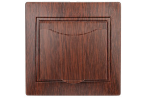 16069423 Розетка 120310 2PE Schuko с крышкой, 16А, 250В, IP20, СУ, , венге Б0030064 Intro Plano